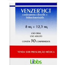 Venzer Hct Libbs 8mg+ 12,5mg com 30 comprimidos