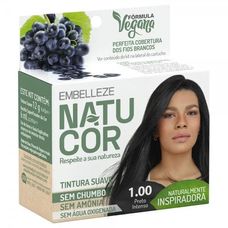 Tintura Natucor Embelleze 1.00 Preto Intenso