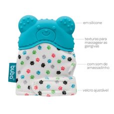 Luvinha Buba Mordedor Silicone Urso Azul