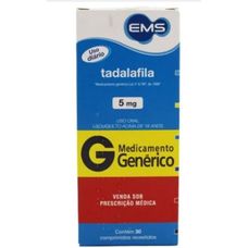 Tadalafila Ems 5mg com 30 comprimidos revestidos