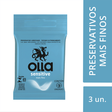 Preservativo Olla Sensitive com 3 Unidades