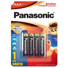 Pilha Panasonic Aaa Alcalina com 4 Unidades