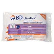 Seringa Bd Ultrafine 30Ui com 10 Unidades  6X 0,25Mm