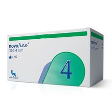 Agulha Novofine 32g Tip 4Mm Descartável com 100 Unidades