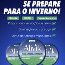 pomada Alivik Aliviadora E Refrescante 12g