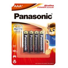 Pilha Panasonic Aaa Alcalina Palito com 4 Unidades