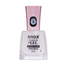 Esmalte Risque Cintilante Diamond Gel Top Coat Fixador Efeito Cristal 9.5ml