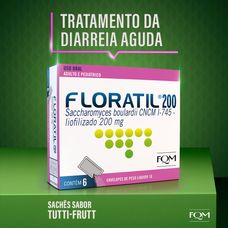 Floratil Fqm Pediátrico 200mg com 6 envelopes