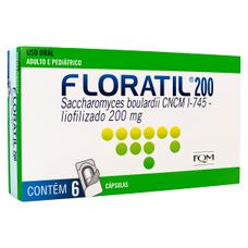 Floratil Fqm 200mg Adulto com 6 cápsulas