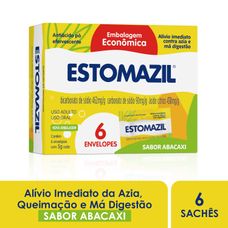 Estomazil Sabor Abacaxi Pó Efervecente com 6 envelopes de 5g
