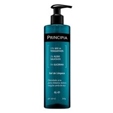 Gél de limpeza facial Principia 13% Tensoativos + 2% Ácido Salicilico +  5% Glicerina Gl-01 350ml