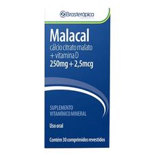 Malacal Brasterapica 250mg+ 2,5mcg com 30 comprimidos