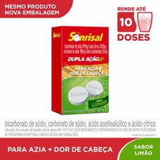 Sonrisal Glaxosmithkline Sabor Limão com 5 envelopes 2 comprimidos Efervescentes