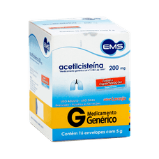 Acetilcisteina Ems 200mg com 16 Envelope