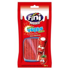 Balas de Gelatina Fini Tubes de Morango Cítrico 80g