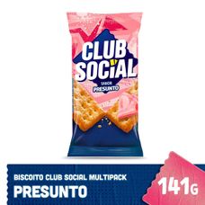 Biscoito Club Social Presunto com 6 Unidades 141g
