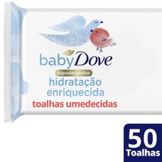 Lenco Umedecido Dove Baby Hidratação Enriquecida com 50 Unidades