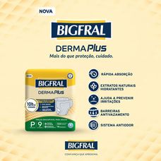 Fralda Geriátrica Bigfral Derma Plus Adulto G com 7 Unidades
