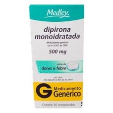 Dipirona Sódica Medley 500mg com 30 comprimidos