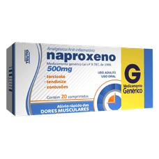 Naproxeno Sódico Teuto com 20 comprimidos de 500mg