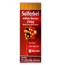 Sulferbel Belfar 250mg com 50 drágeas