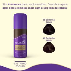 Retoque Instantâneo Spray Koleston Castanho Escuro 100ml