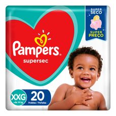 Fralda Descartável Pampers Supersec Pacotão Tamanho Xxg Com 20 Unidades