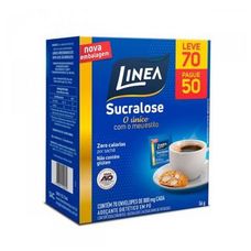 Adoçante Linea Pó Sucralose com 70 Sachês 0,8g