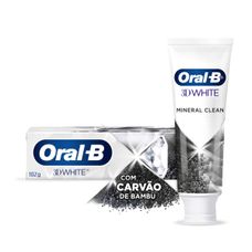 creme Dental Oral-B 3D White Carvao 102g