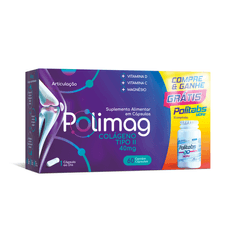 Polimag Colágeno Tipó Ii+ Politabs Mdk 40mg com 60 cápsulas + 30 comprimidos