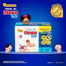 Fralda Turma Da Mônica Baby Jumbinho Tamanho P com 20 Unidades