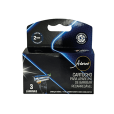 Carga para Aparelho de Barbear Adoroo 3 Laminas com 2 Unidades