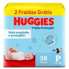 Fralda Huggies Tripla Protecao Disney Meguinha P 38 Unidades