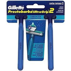 Aparelho Barbeador Gillette Ultragrip Fixa com 2 Unidades Azul