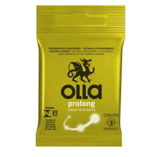 Preservativo Olla Lubrificação Prolongada com 3 Unidades
