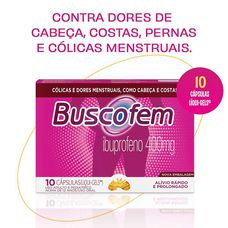 Buscofem 400mg 10 cápsulas gelatinosas