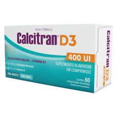 Calcitran 600+ Divcom com 60 comprimidos