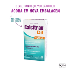 Calcitran 600+ Divcom com 60 comprimidos
