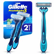 Aparelho Prestorbarba Gillete 3 Ice com 2 Unidades