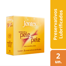 Preservativo Jontex Sensação Pele com Pele com 2 Unidades