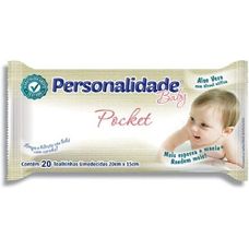 Toalhinha Umedecida Personalidade Pocket com 20 Unidades