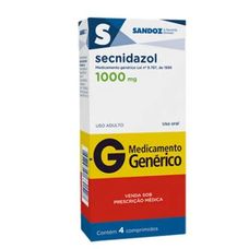 Secnidazol Sandoz 1000mg com 4 cápsulas