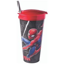 Copo Plasútil 2 Em 1 Homem Aranha 540ml