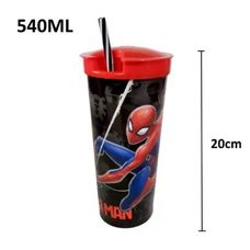 Copo Plasútil 2 Em 1 Homem Aranha 540ml