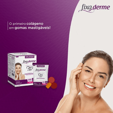Colágeno Hidrolisado Fixa Derme com 15 Sachês com Gomas mastigáveis