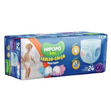 Fralda Hipopó Baby Calça Jumbo Shortinho Xxg com 24 Unidades