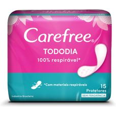 Protetor Diário Carefree Todo Dia Sem Perfume com 15 Unidades