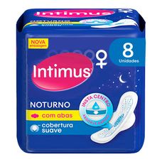 Absorvente Intimus Gel Noturno Suave com Abas 8 Unidades