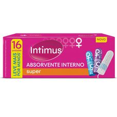 Absorvente Intimus Interno Super com 16 Unidades