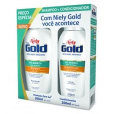 Shampoo+ Condicionador Niely Gold Pós Química Óleo de Argan 275ml+ 175ml